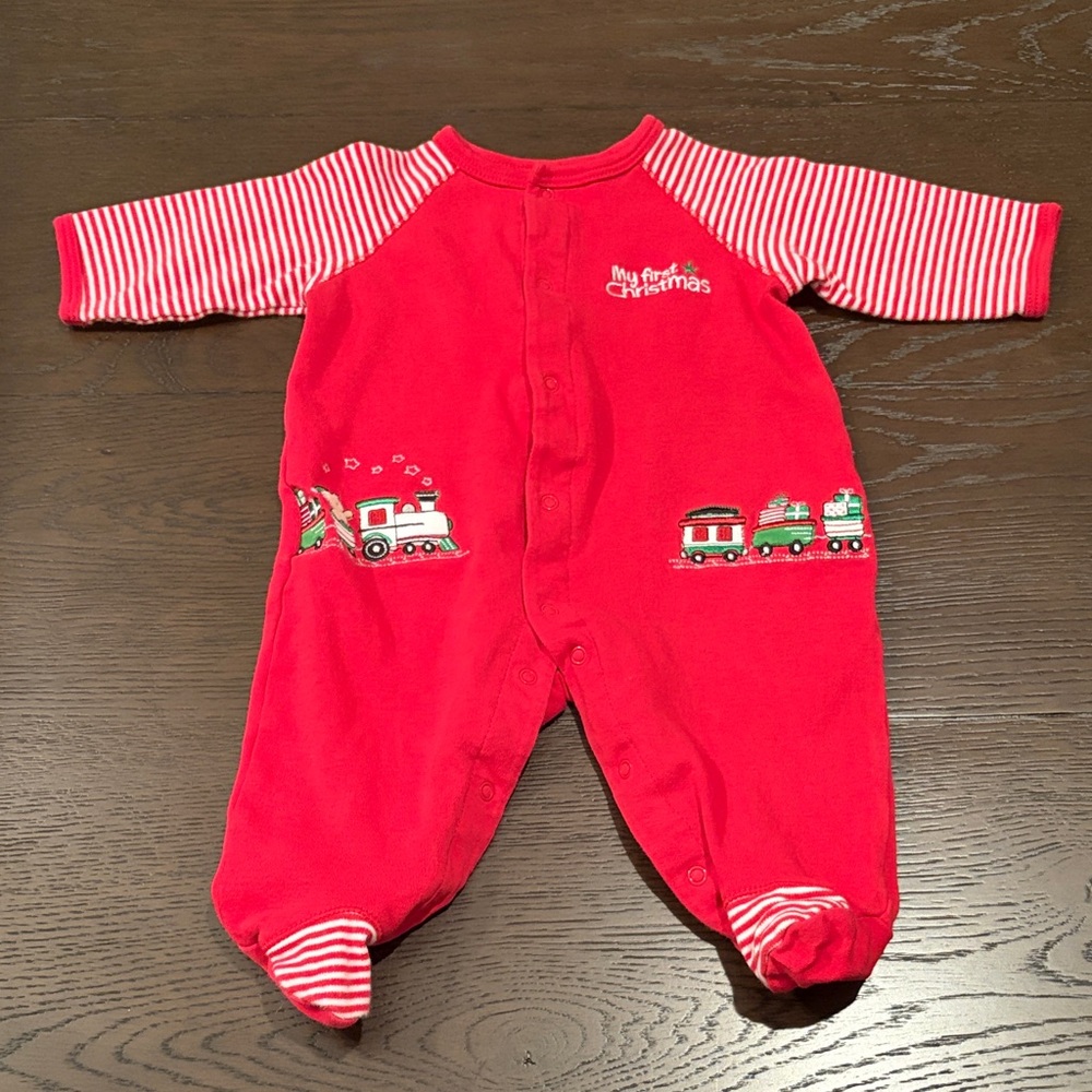 My First Christmas Train Footie (3M)